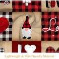 thumbnail image 4 of Valentines Day Throw Blanket Valentine''s Day Love Heart Gnome Truck Red Black Buffalo Check Plaid Blankets Lightweight Cozy Flannel Blanket for Bedroom Couch Sofa Bed Home Decorations 40x50 Inch, 4 of 5