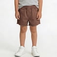 thumbnail image 5 of hengsof Girls Solid Casual Shorts Elastic Waist Cotton Comfort Daily Shorts Summer Fashion Beach Shorts with Pockets, 5 of 8
