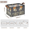 thumbnail image 7 of Yayeee Foldable Storage Basket for Shelves with Handles Waterproof Cloth Bins, Halloween Skeletons, 7 of 7