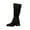 Black, variant on EYWGYA Women's Knee-High Boots,Women Low Heel Boots,Fashionable Casual Versatile Style Multi-Color Buckle Boots Fall And Winter Trendy Heel Textured Long Boots
