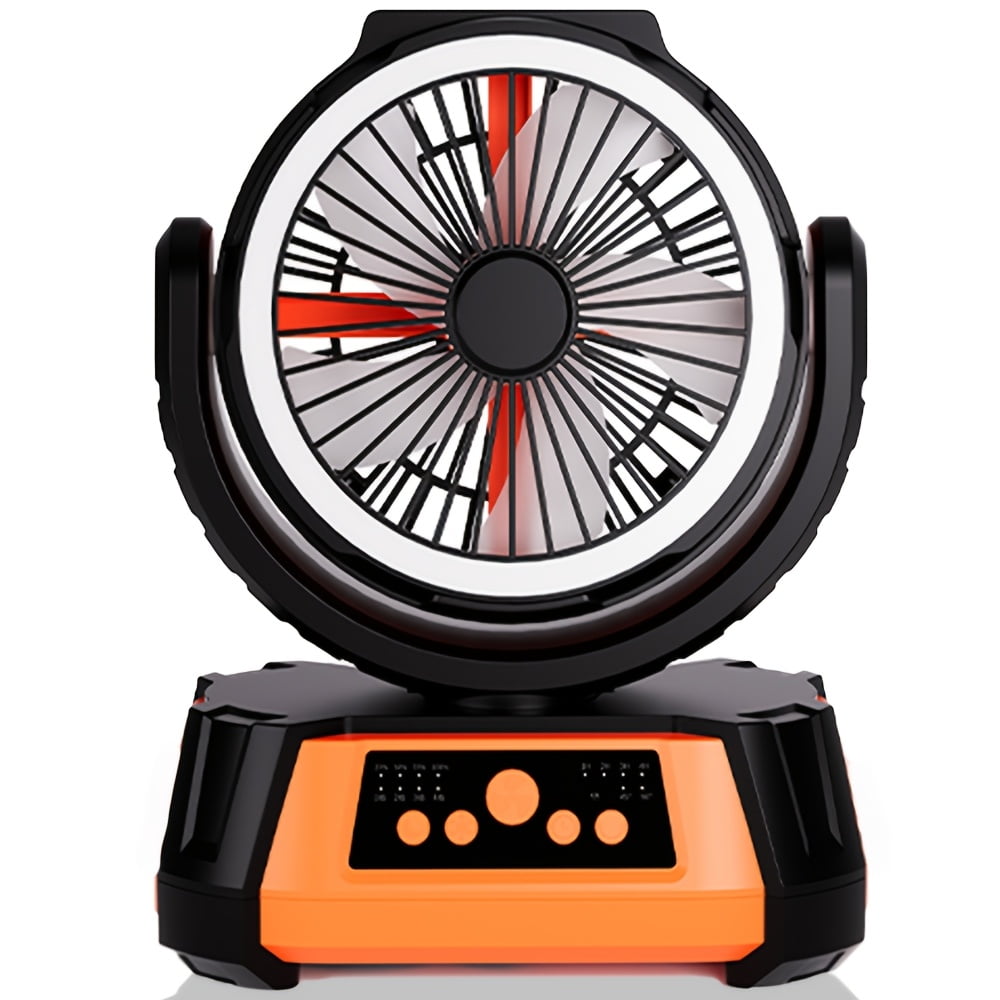 USB‑C Rechargeable Portable Fan, 20000mAh Wireless Battery Powered, 4‑Speed with Timer, Compact Cooling Fan for Travel Camping Tent Home Office Outdoor Use