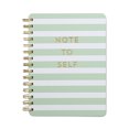 thumbnail image 1 of Carnet de notes Think Ink Twin Wire, rayures vertes et blanches de taille moyenne, format 6" x 8", 192 pages lignées, 1 of 5