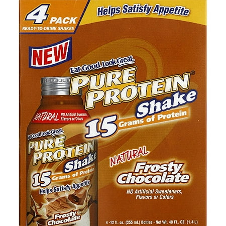 Pure Protein Frosty Chocolate Shake, 12 fl oz, 4 count