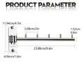 thumbnail image 3 of GBAYXJ Clothes Hanger Rack Swing Arm Folding Clothes Hanger Wall Mounted Saving Drying Rack Stainless 304 Laundry Room Hook Holder Foldable Hanging Hook Rod (Silver), 3 of 8