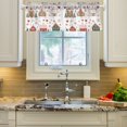 thumbnail image 2 of Yayeee Kitchen Valance Rod Pocket 54" x 18" Living Room Window Curtain, Red Nordic Christmas House, 2 of 6
