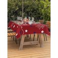 thumbnail image 4 of Rectangle Outdoor Tablecloth With Umbrella Hole And Zipper– 4th of July Waterproof Patio Table Cover for Party, Picnic, Backyard, 60"x102" , Patriotic America Stars Memorial Day Red, 4 of 8