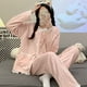 thumbnail image 1 of Pijamas de franela de otoño e invierno para mujer, traje de casa lindo con forro polar grueso de manga larga de invierno para mujer, 1 of 5