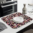 thumbnail image 3 of Kitchen Dish Drying Pad with Daisy Flowers Microfiber Absorbent Rack Mat Foldable Drainer Mat for Spring Summer 16x18 Inch, 3 of 7