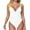 White, variant on Simua Women Slimming Tummy Control One Piece Swimsuits V Neck Crisscross Back Bathing Suit for Beach Pool Party