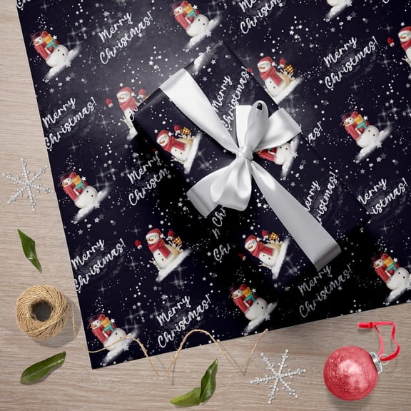 Gift Wrapping Paper Roll 58" x 23", Printed Gift Wrap, Easy Cut & Fold, Durable Paper for Birthday, Holiday, Party and DIY Crafts,1 Roll