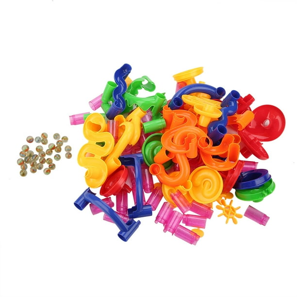Juguete de ladrillo de camino, 105 piezas/juego de juguete de ladrillo de plástico para camino, juguete de ladrillo de plástico Lograr más
