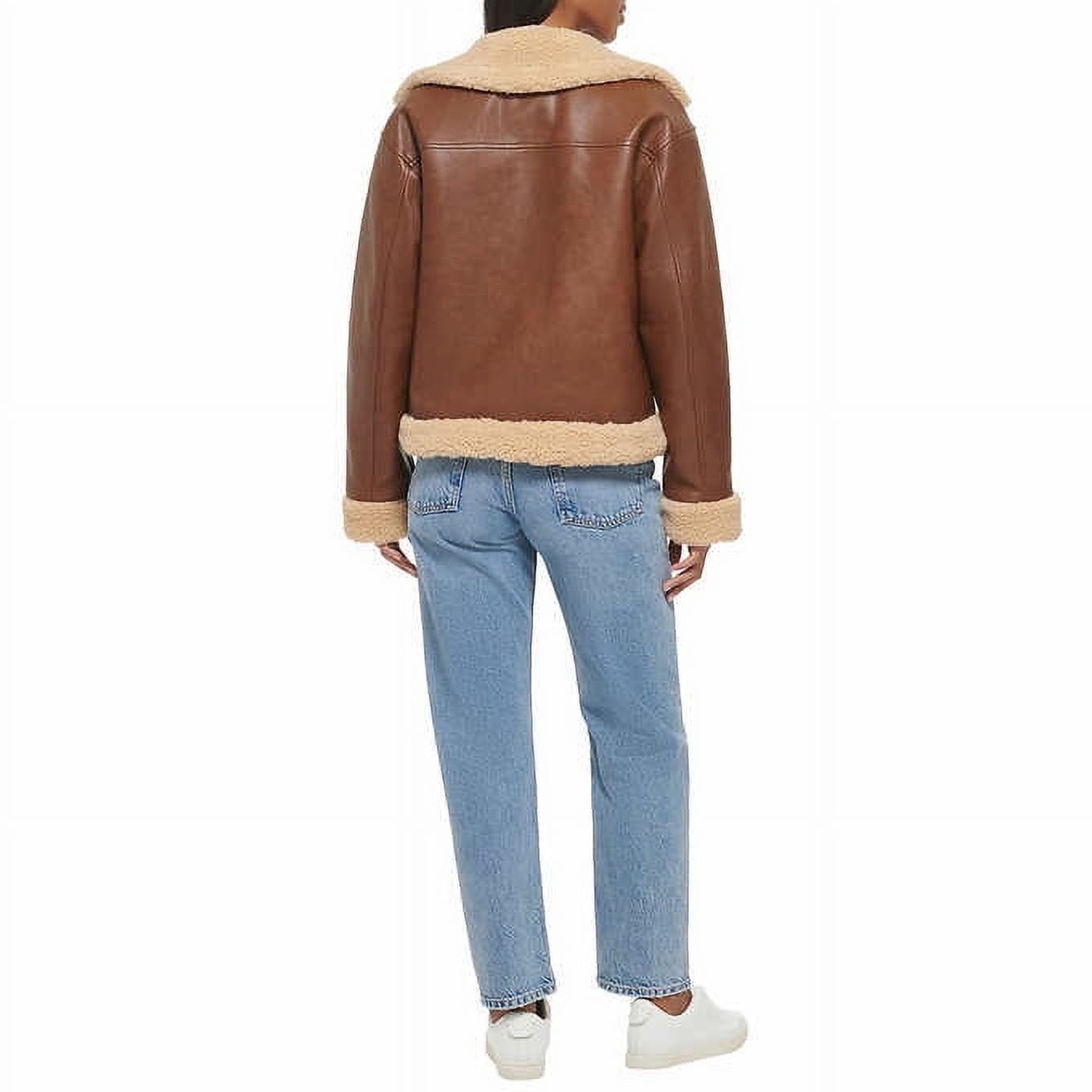 Levi's Ladies' Faux Leather Trucker Jacket | Brown, XL