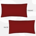 thumbnail image 2 of Disketp Maroon Pillowcase, Queen Size Pillow Cases for Bedroom,Office,Sofa, Pillow Cover with Envelope Closure - 20x36in, 2 of 7