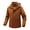 Brown, variant on WREESH Fashion Winter Jacket Men'S Stitching Drawstring Hooded Slim Jacket Coat Outwear Olive Green