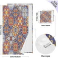 thumbnail image 3 of Dreamtimes Mandala Check Soft Cotton Towel Sets 2 Piece, 1 Bath Towel 1 Hand Towel Quick Dry Highly Absorbent Bath Towels Washcloths for Bathroom, Gym, Hotel, and Spa, 3 of 7