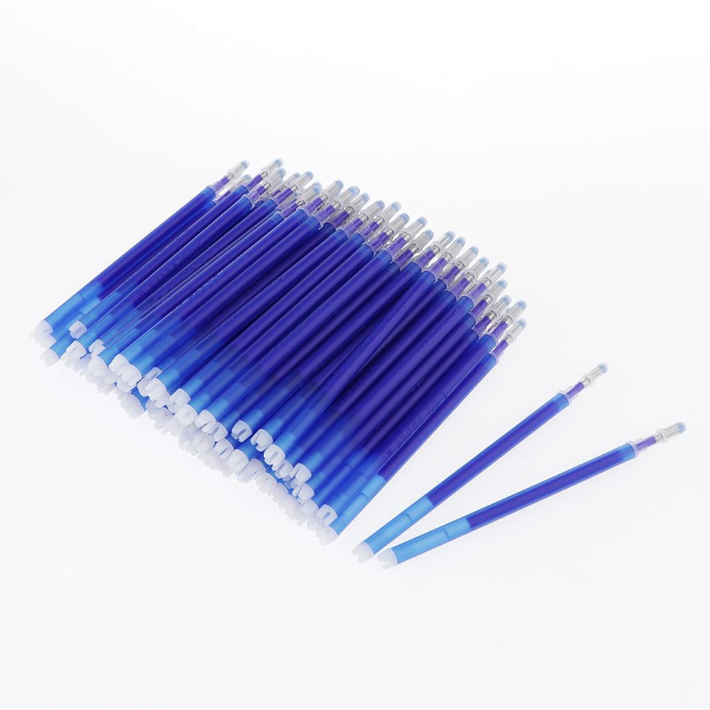 FVDPWYE 100 Pieces Heat Erasable Refill Pens Disappearing Pen for Fabric Mark Blue