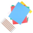 thumbnail image 4 of KAKOWELY 10PCS Cloth Carbon Paper Handcraft Paper Colorful Paper Decals Cloth Transfer Paper and 5PCS Styluses for Embroidery DIY Game,9.06"X5.51"X0.08", 4 of 4