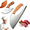 B, variant on Premium Hand-Forged Chef's Knife & Cleaver Set,2Pcs Meat Cleaver Knife Set,Effort Saving Meat Cleaver for Cutting Meat Vegetable,Sharp Carbon Steel Cooking Viking Knife with Leather Sheath