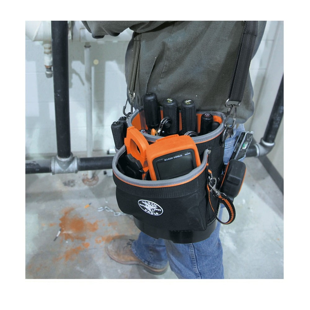 Klein Tools 55419SP-14 Black & Orange Tradesman Pro 14 Pocket Shoulder Pouch