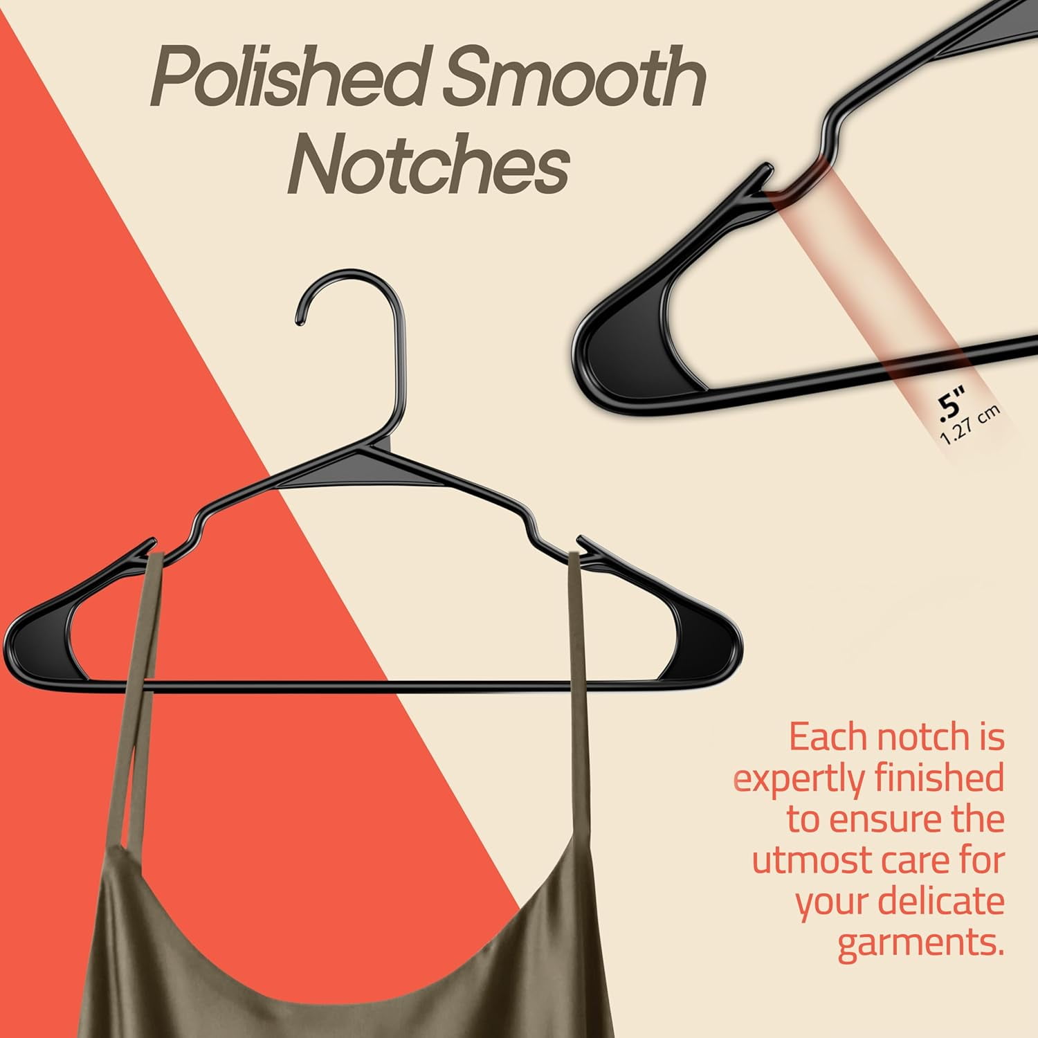 SONGMICS Pack Of 30 Plastic Clothes Hangers, Non-Slip Space-Saving, Thickness 0.5 Cm, Length 42 Cm, 360° Hook, Metallic Grey, Light And Dark Grey CRP20G30