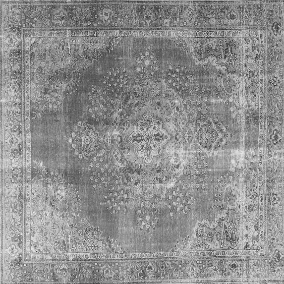 Ahgly Company Indoor Square Persian Gray Traditional Area Rugs, 5' Square