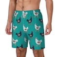 thumbnail image 2 of Uemuo Funny Chicken Pattern Mens Swim Trunks Quick Dry Board Shorts with Mesh Lining, Stretch Beach Shorts Quick Dry No-Chafing Board Shorts-3X-Large, 2 of 9
