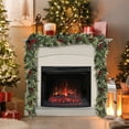thumbnail image 7 of 6ft Artificial Christmas Garland with Red Berries, Faux Greenery Garland for Holiday Decor, Indoor Outdoor Use on Fireplace, Mantle, Stairs, Festive Season Decoration, 7 of 7