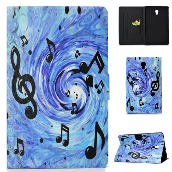 Galaxy Tab A 10.5 inch 2018 SM-T590/T595 Case, Allytech PU Leather Folio Multi Angles Stand Smart Cover with Auto Wake Sleep for Samsung Galaxy Tab A 10.5 inch 2018 Release, Music