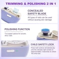 thumbnail image 2 of Electric Smart Nail Clippers for Adults Seniors, 2026 New 2 Speeds Power Automatic Nails Trimmer with Polisher, Light, Clip Storage, Rechargeable Toenail Clippers for Thick Toenails, 2 of 6