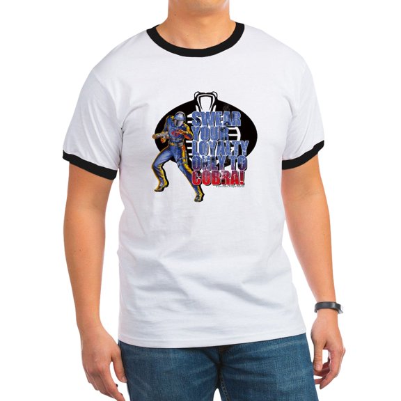 CafePress - Cobra Commander T Shirt - 100% Cotton Ringed T-Shirt