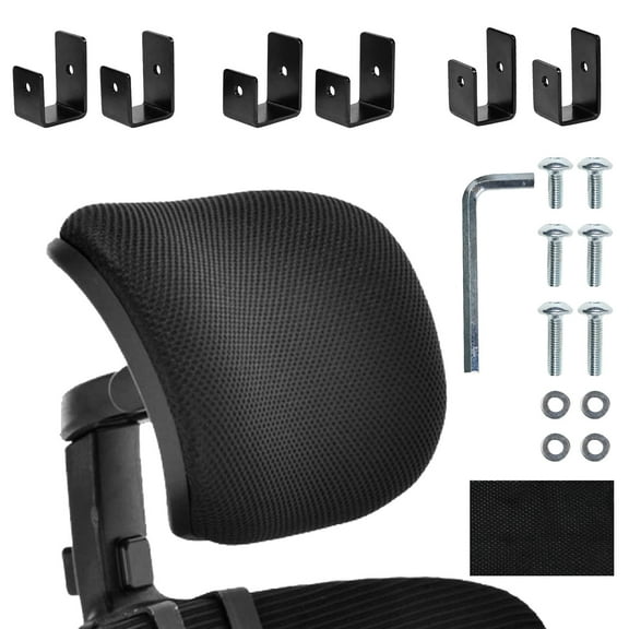 Office Chair Headrest Attachment Universal, Adjustable Height Angle Chair Headrest Attachment, Elastic Sponge Head Pillow for Ergonomic Executive Chair