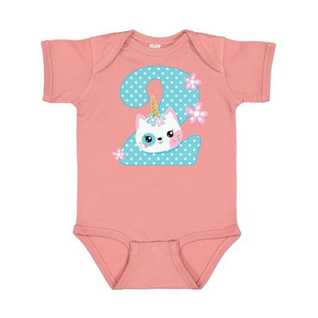 

Inktastic Unicorn Kitty 2nd Birthday Gift Baby Girl Bodysuit