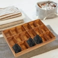 thumbnail image 1 of OUNONA Multifunctional Wooden Storage Divider Box For Socks Organizer With Rectangular Design 1Pack, 1 of 6