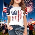 thumbnail image 2 of CHENge Boys Girls American Flag Kids Shirt 250th Anniversary USA Shirts 4th of July T-Shirt USA Short Sleeve Tees Tops,3-4 Years, 2 of 4