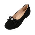 thumbnail image 2 of Willtoo Women’s Flats Round Toe Slip‑on Ballet Shoes, Bow Rhinestone Decor Soft Lightweight Dress Casual Footwear Office Dating Daily Walking Shoes, 2 of 5
