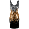 thumbnail image 4 of PrettyGuide Women's Sequin Cocktail Dress V Neck Bodycon Glitter Party Dress, 4 of 8