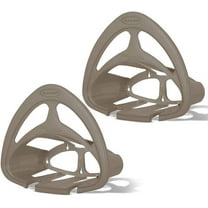 Suncast Hangout Outdoor Wall Mounted Garden Hose Holder w/Shelf, Taupe 2 Pack