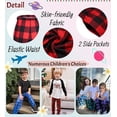 thumbnail image 5 of Oudiya Boys Plaid Pajama Pants Soft Elastic Waist Lounge Sleep Pants with Pockets for Kids 4-14Y, 5 of 8
