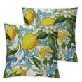 thumbnail image 2 of Acheng Yellow Lemon Throw Pillow Covers Super Soft Summer Tropic Fruits Flowers Leaves Home Couch Decor Pillowcase Cushion Cover Standard Pillow Cases Car Bed Living Room Gift 2 pcs White, 2 of 6