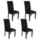 thumbnail image 1 of Yuarrent 2 unids/set exquisitas fundas para sillas de comedor artesanales-protección contra la suciedad para comedor de boda elástico Conjuntos de muebles de sala de estar Negro 4 piezas, 1 of 6