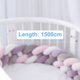 thumbnail image 4 of Almohada de cama trenzada de cuatro hebras con bolas de nudo largo tejidas, tira anticolisión para niños, 4 of 5