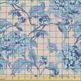 thumbnail image 2 of Ambesonne Floral Fabric by the Yard Upholstery, Vintage Rose Bouquets Motif, 2 Yards, Lavender Blue and Blush, 2 of 5