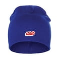 thumbnail image 2 of I&W Classic USA Cities Winter Knit Cuffless Beanie Hat 3D Raised Layer Letters, USA Blue, White Red, 2 of 2