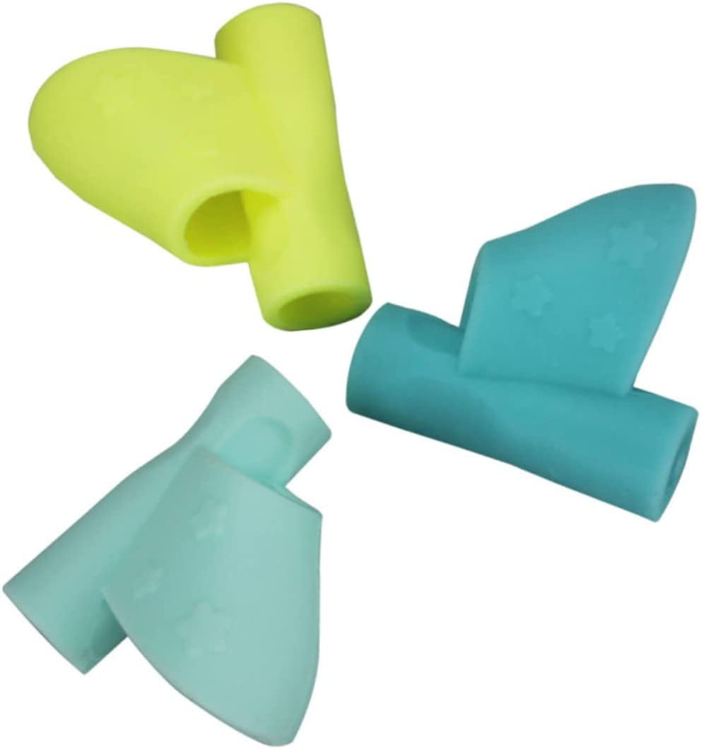 6pcs Toddler Tool Pen Writing Grip Corrector Pencil Holder Handle Finger Cot Correction Handwriting Pencil Holder Pupils