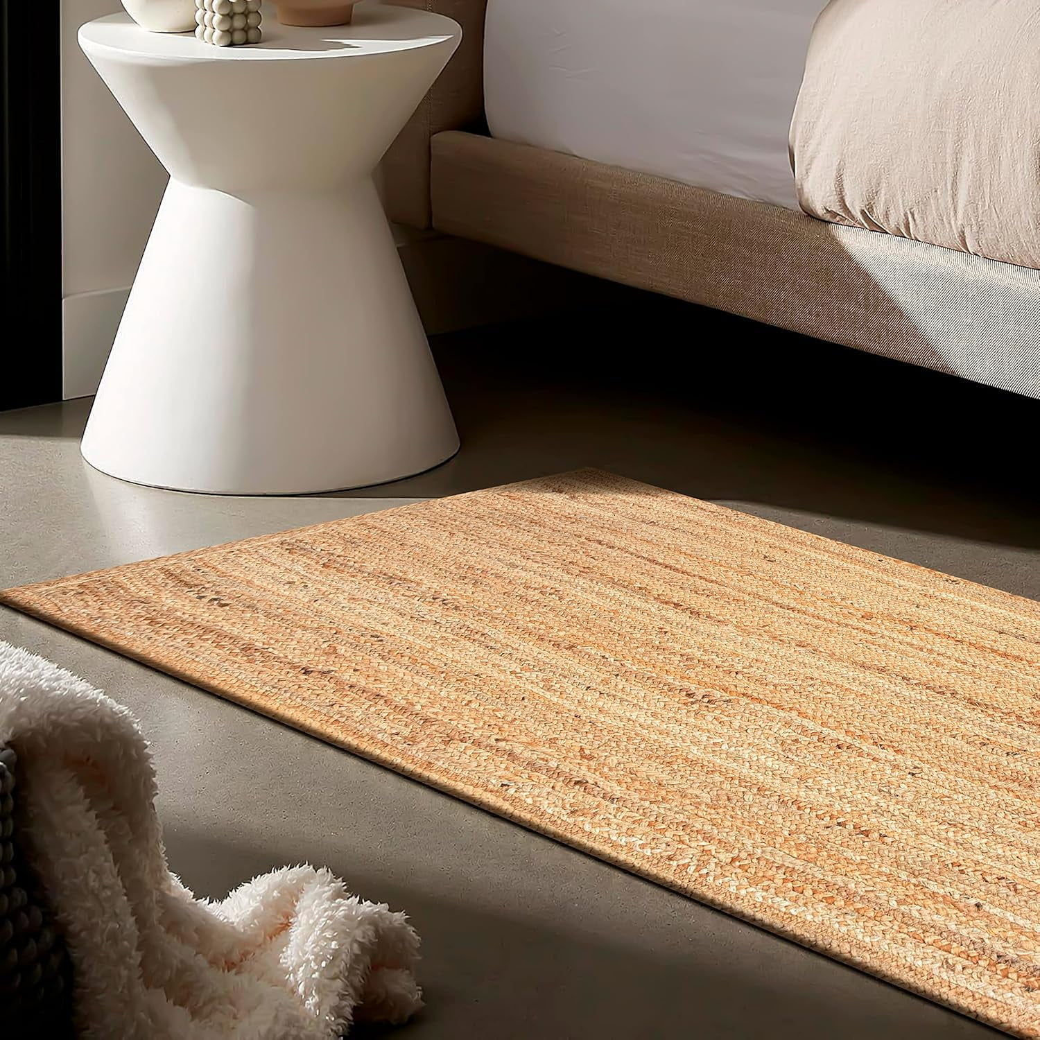 Handwoven Natural Jute Area Rug , Floor Rugs & CarpetSize - 2.6 x 7 Feet (78 cm x 210 cm)