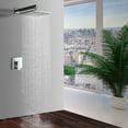 thumbnail image 3 of Boyel Living 10 inch Rain Shower System Single Function Wall Mount Square Shower Head,Chrome, 3 of 9