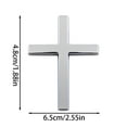 thumbnail image 3 of 2PCS Metal Christian Cross Emblem, 3D Jesus Christ Car Badge Decal, Self-Adhesive Waterproof Auto Sticker for Truck SUV Tailgate Fender Religious Decoration, 3 of 5