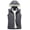 Grey, variant on Women's Puffer Vest For Women Outdoor Recreation Vests Girls Puffy Quilted Hooded Sherpa Sleeveless Jacket White 2XL