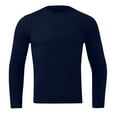 thumbnail image 4 of JTieacloth Men's Pullover Sweaters Male Autumn And Winter Smooth Comfortable Lightweight Drapey Soft Skin Friendly Textured Slim Fitting Round Neck Long Sleeved Sweater(Blue), 4 of 5