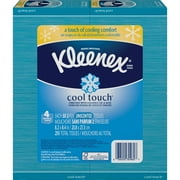 Kleenex Cool Touch White Unscented Tissues 2-Ply Bundle Pack, 4 count